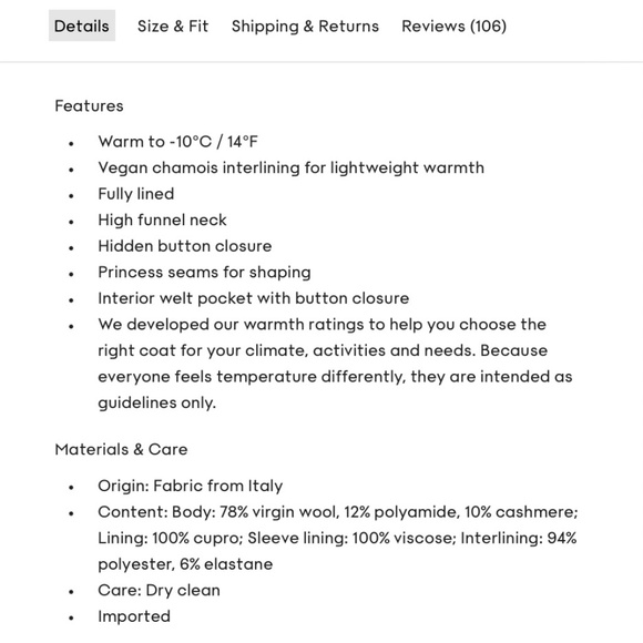 New without tags_Wilfred Cocoon Coat_2XS_Row Red - Picture 10 of 10